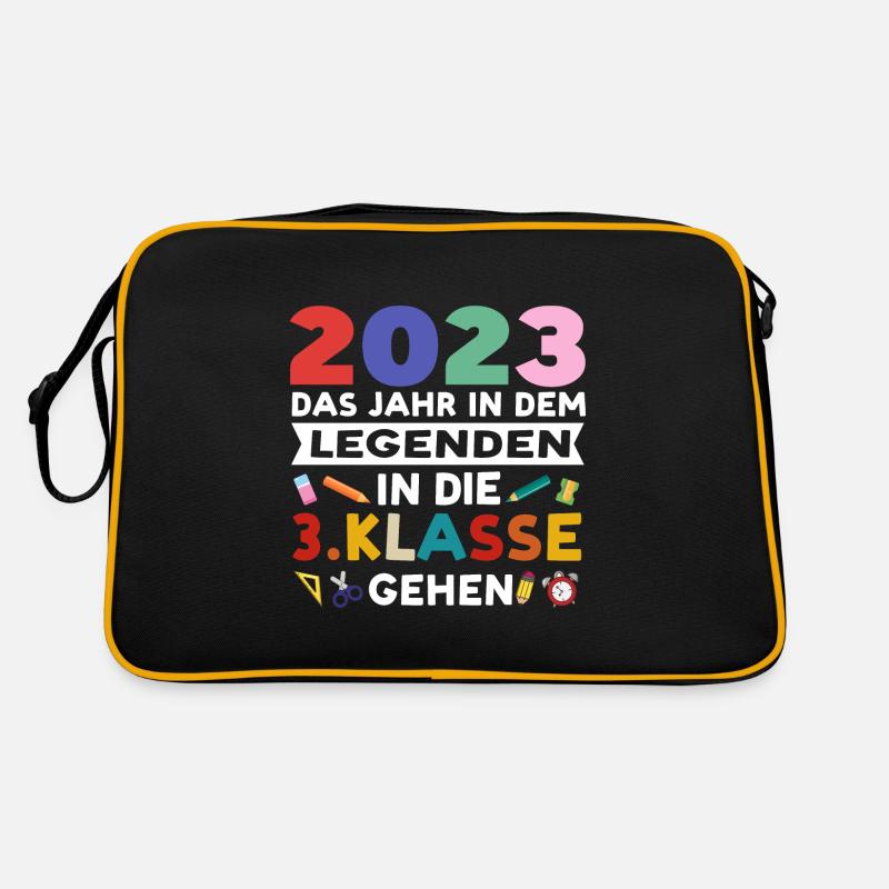 3.Klasse 2023 Anfang Drittklässler Geschenk Retro Tasche