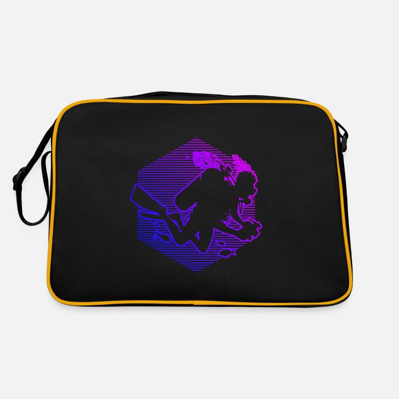 Diver Free Dive Scuba Diving Men Retro Bag