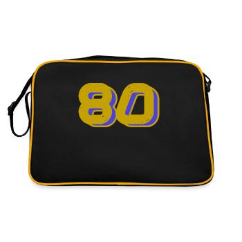 80. 80 ANS. 80e ANNIVERSAIRE. ANNIVERSAIRE 80 ANS. - Sac Retro - noir/or - Dos