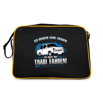 Trabi Trabbi  cardboard DDR vehicle gift - Retro Bag - black/gold - Back