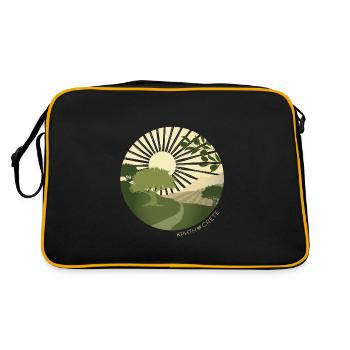 Hiking through olive groves - Retro Bag - black/gold - Back