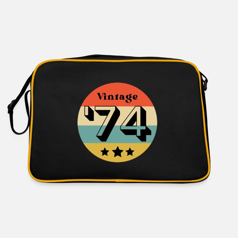 millésime 1974 - Sac Retro - noir/or
