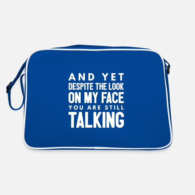 Et pourtant malgré le regard sur mon visage Sac Retro