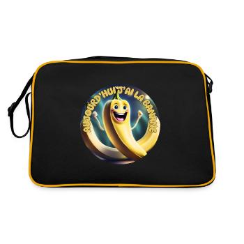 Aujourd'hui j ai la Banane - Sac Retro - noir/or - Dos