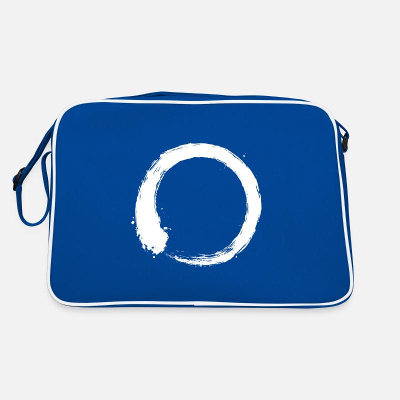 Enso Zen circle white Retro Bag