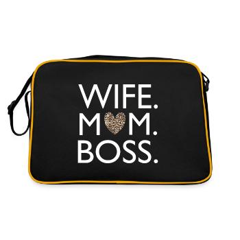 WIFE MOM BOS - Retro Bag - black/gold - Back