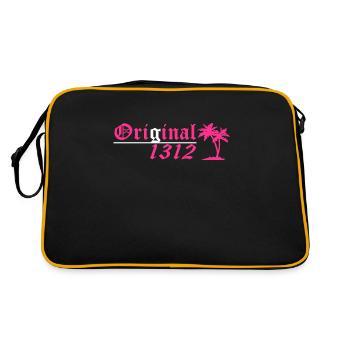 Original 1312 - Retro Tasche - Schwarz/Gold - Hinten