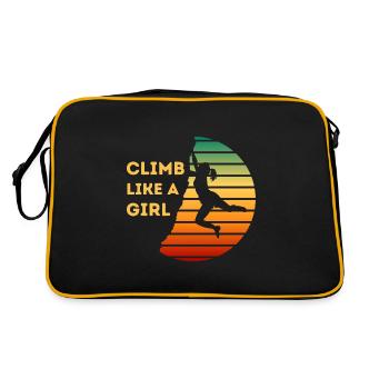 Climb Like A Girl | Girl Rock Climbing - Retro Bag - black/gold - Back