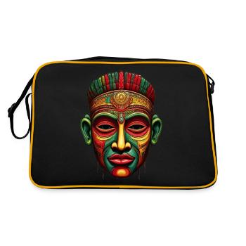 Masque africain aux couleurs de l'Afrique - Sac Retro - noir/or - Dos
