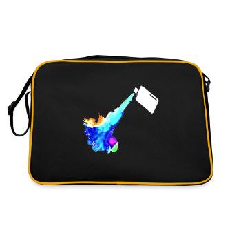 Spray can graffiti art in colorful - Retro Bag - black/gold - Back