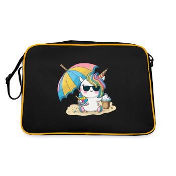 Poussière de fée de licorne - Laissez-vous enchanter. - Sac Retro - noir/or - Dos