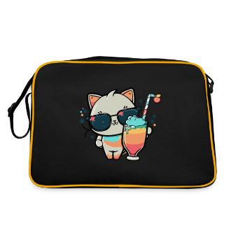 The coolest cat on the beach - Retro Bag - black/gold - Back