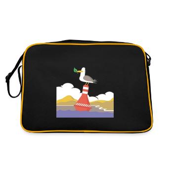 The Breton seagull - Retro Bag - black/gold - Back