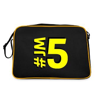 JM5-KARTON - Retro Tasche - Schwarz/Gold - Hinten