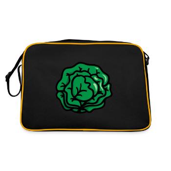 Salad head salad lettuce salad - Retro Bag - black/gold - Back