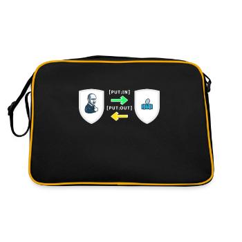 Put;in, Put;out - Retro Tasche - Schwarz/Gold - Hinten