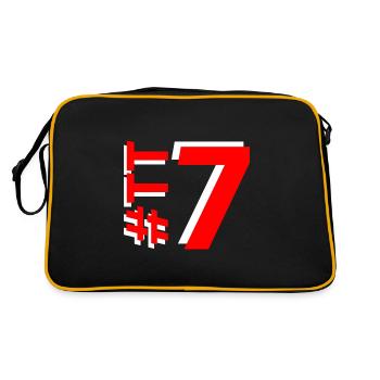TT7-KARTON - Retro Tasche - Schwarz/Gold - Hinten
