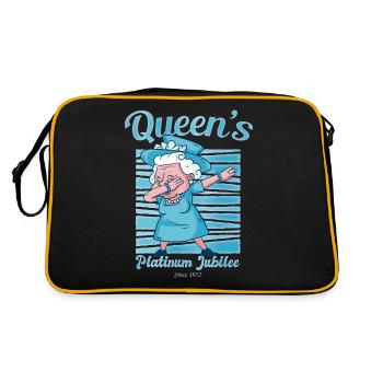 British Queen Dabbing Monarchy Platinum Jubilee - Retro Bag - black/gold - Back