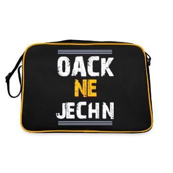 oack ne jechn - Retro Tasche - Schwarz/Gold - Hinten