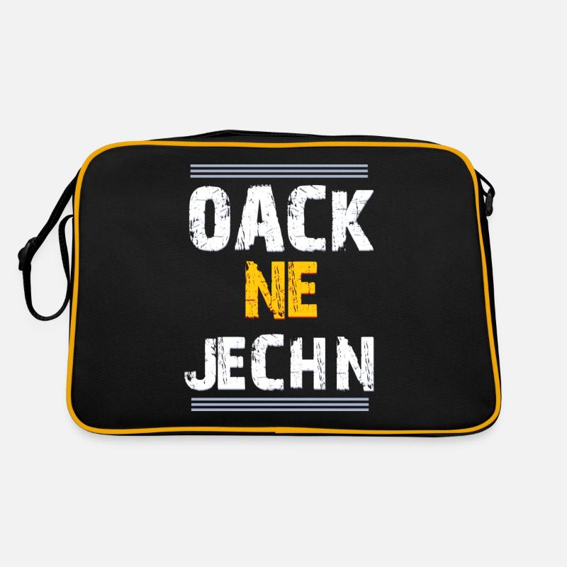 oack ne jechn - Retro Tasche - Schwarz/Gold
