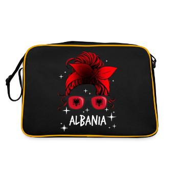 Albanie - Sac Retro - noir/or - Dos