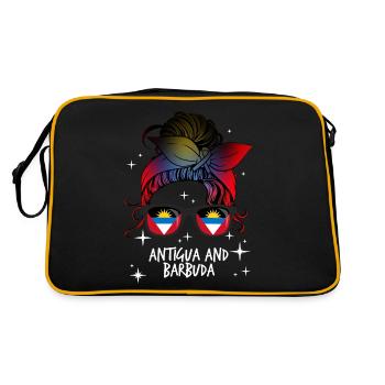 Antigua and Barbuda - Retro Bag - black/gold - Back