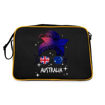 Australie - Sac Retro - noir/or - Dos