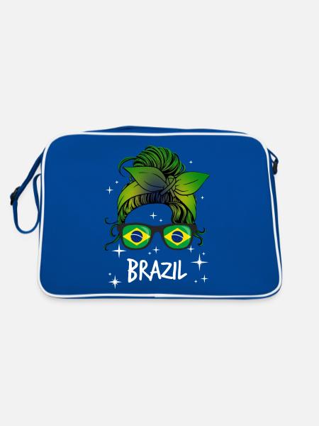 Brésil - Sac Retro - bleu/blanc - Dos