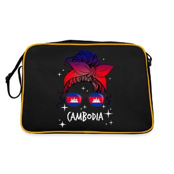 Cambodge - Sac Retro - noir/or - Dos