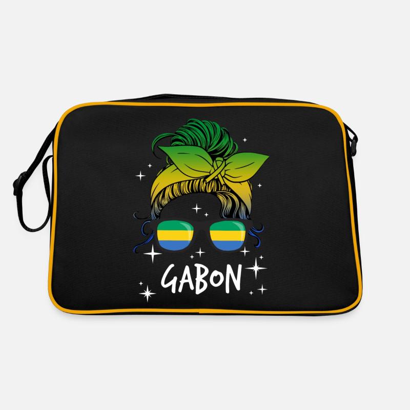 Gabon - Sac Retro - noir/or