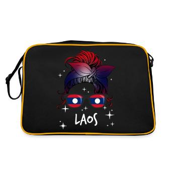Laos - Sac Retro - noir/or - Dos
