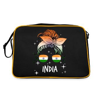 Inde - Sac Retro - noir/or - Dos
