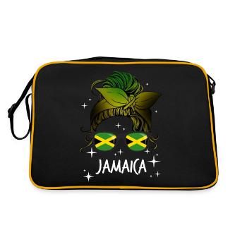 Jamaika - Retro Tasche - Schwarz/Gold - Hinten