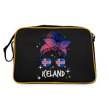 Islande - Sac Retro - noir/or - Dos