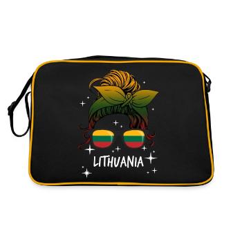 Lithuania - Retro Bag - black/gold - Back