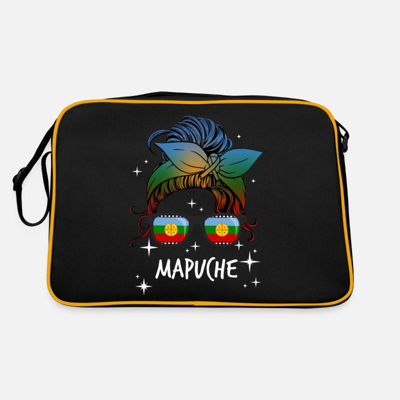 Mapuche - Retro Tasche - Schwarz/Gold