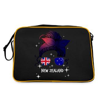 Nouvelle Zélande - Sac Retro - noir/or - Dos