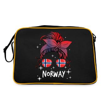 Norvège - Sac Retro - noir/or - Dos