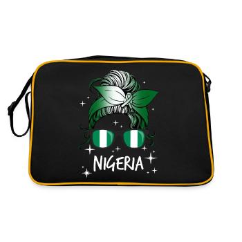 Nigéria - Sac Retro - noir/or - Dos