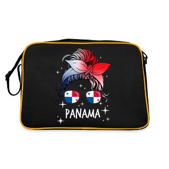 Panama - Retro Tasche - Schwarz/Gold - Hinten