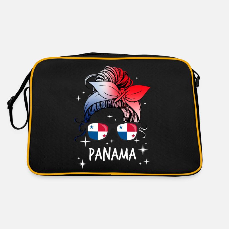 Panama - Retro Tasche - Schwarz/Gold
