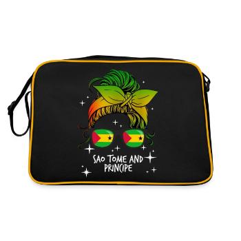 Sao Tomé et Principe - Sac Retro - noir/or - Dos