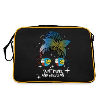 Saint Pierre and Miquelon - Retro Bag - black/gold - Back