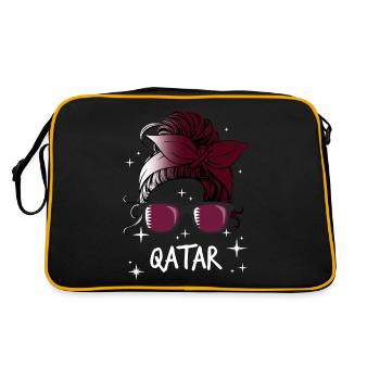 Katar - Retro Tasche - Schwarz/Gold - Hinten