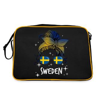 Suède - Sac Retro - noir/or - Dos