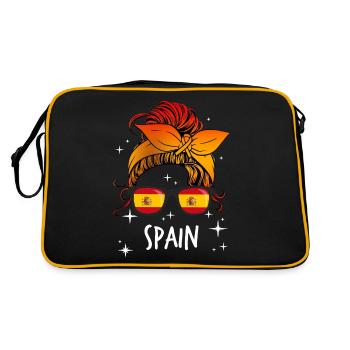 Spanien - Retro Tasche - Schwarz/Gold - Hinten