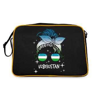 Ouzbékistan - Sac Retro - noir/or - Dos
