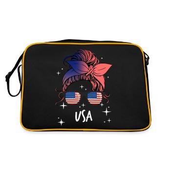 Amérique du Nord - Sac Retro - noir/or - Dos