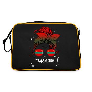 Transnistrien - Retro Tasche - Schwarz/Gold - Hinten
