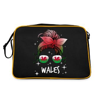Pays de Galles - Sac Retro - noir/or - Dos